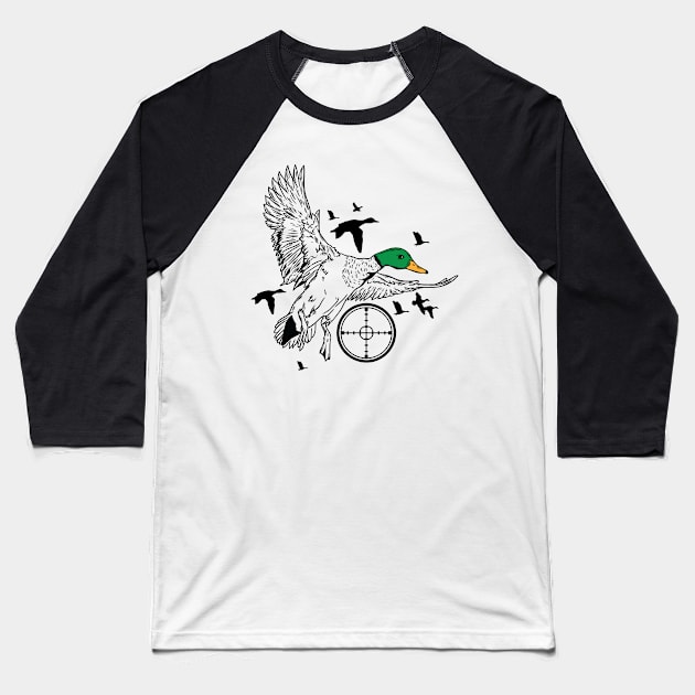 Duck hunting rifle hunter Baseball T-Shirt by dieEinsteiger